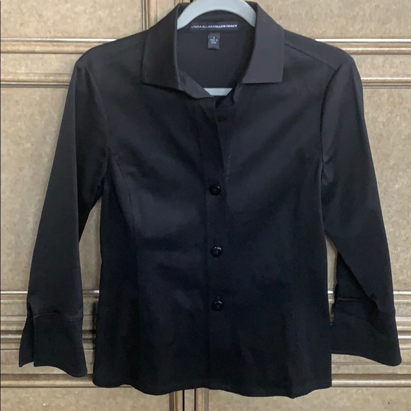 LINDA ALLARD ELLEN TRACY CASUAL BLACK SUIT - Picture 10 of 15